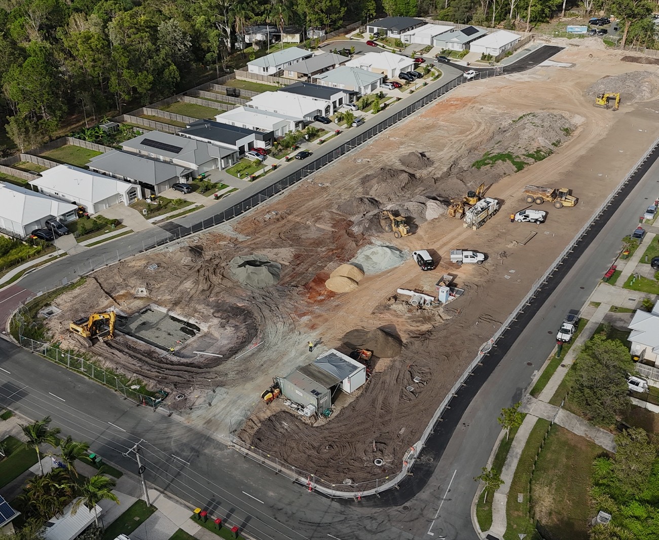 Mango Hill subdivision pipelaying